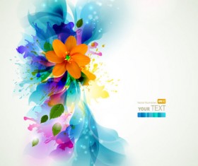 Set of Shiny Petal vector background 03
