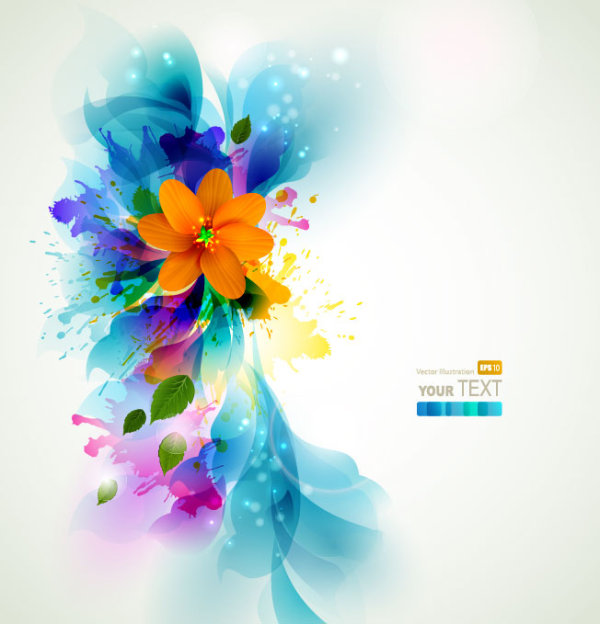 Set of Shiny Petal vector background 03