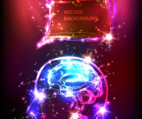 neon and people Illustrations vector 02