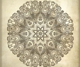 Elements of Vintage Floral Borders art vector 02