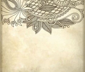 Elements of Vintage Floral Borders art vector 03