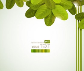 Shiny Leaves vector background 01