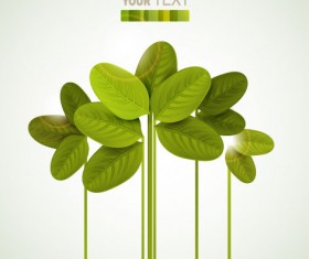 Shiny Leaves vector background 02