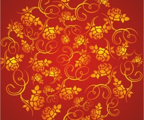 luxurious gold flower background vector