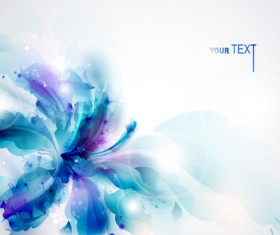 Stylish Shiny flower art background vector 03