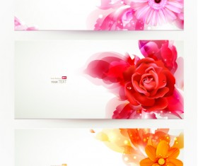 Stylish Shiny flower art banner vector