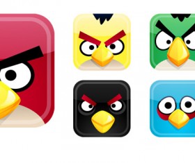vivid Angry Birds Icons