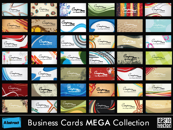 Set of Business cards design elements vector 01