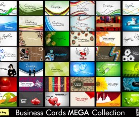 Set of Business cards design elements vector 02