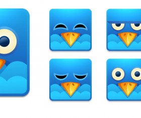 Twitter Square Angry bird Icons