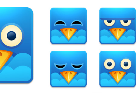 Twitter Square Angry bird Icons