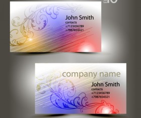 Abstract of Shiny business cards vector 01
