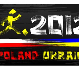 Football euro cup 2012 elements background vector 01