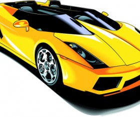 Set of Various Sport Cars vector 03