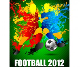 Football euro cup 2012 elements background vector 03