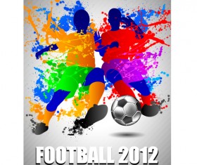 Football euro cup 2012 elements background vector 04
