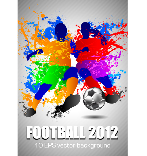 Football euro cup 2012 elements background vector 04
