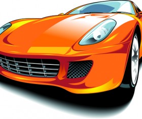 Set of Various Sport Cars vector 04