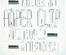 Paper shaped of Alphabet and numbers vector art 05