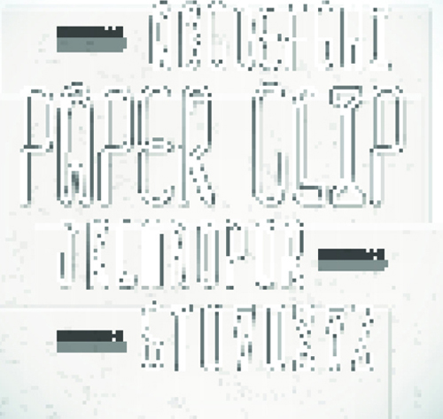 Paper shaped of Alphabet and numbers vector art 05
