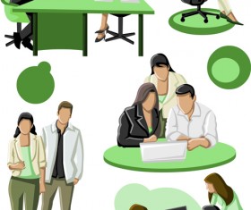 Various Business People vector set 05