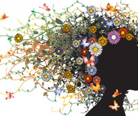 Beautiful Butterfly elements background vector 02