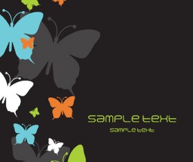 Beautiful Butterfly elements background vector 03