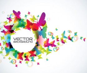 Beautiful Butterfly elements background vector 04