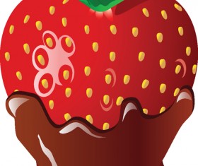 Vivid Chocolate with strawberry vector 01