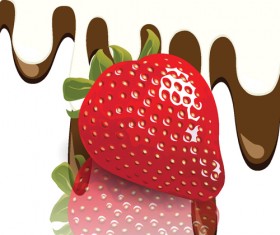 Vivid Chocolate with strawberry vector 02