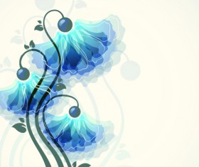 Set vector of Romantic Flowers art 01