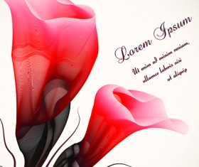 Set vector of Romantic Flowers art 05
