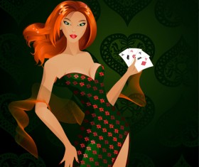 Set of Glamour woman vector 03