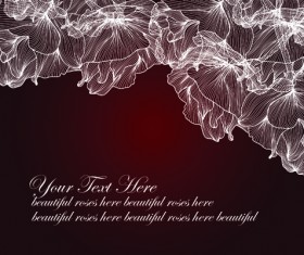 Hand drawn floral backgrounds vector 05