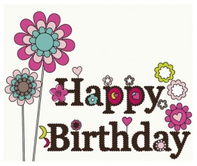 Happy Birthday elements card vector 02