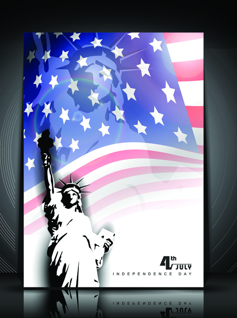 Independence Day July 4 design elements vector 05