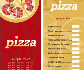 Pizza Menu elements vector 02