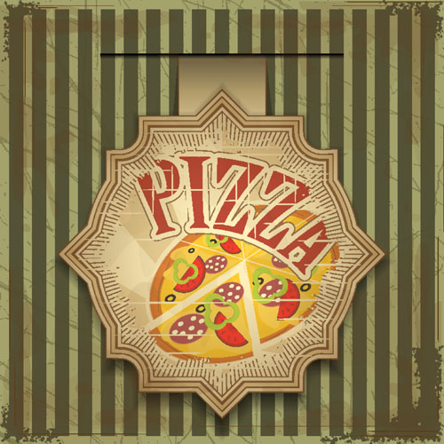 Pizza Menu elements vector 03
