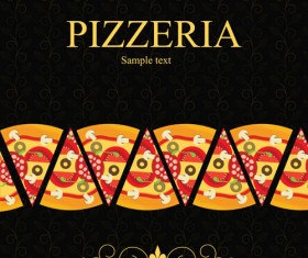 Pizza Menu elements vector 04