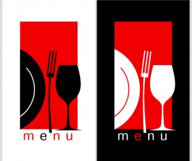 Restaurant menu background vector set 03