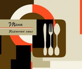 Restaurant menu background vector set 04
