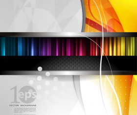 Set of ornate waves vector background 49