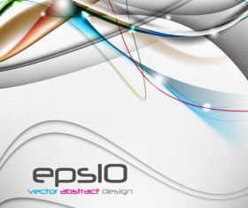 Set of ornate waves vector background 54