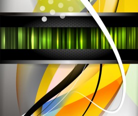 Set of ornate waves vector background 55