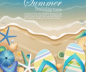 Set of Summer holidays elements vector background 02