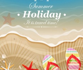 Set of Summer holidays elements vector background 06