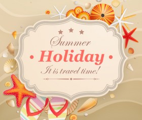 Set of Summer holidays elements vector background 08