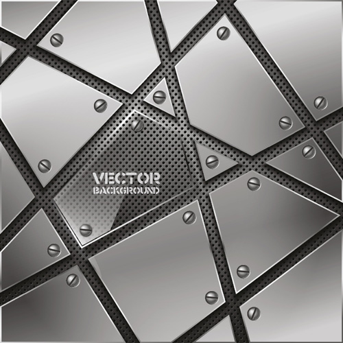 Set vector of Metal Technology Backgrounds 02