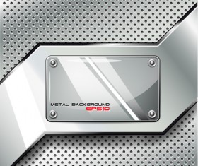 Set vector of Metal Technology Backgrounds 03