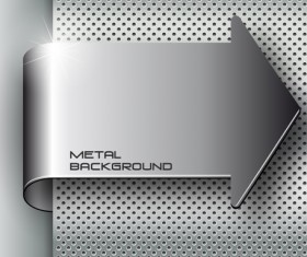 Set of Metal elements vector background art 02